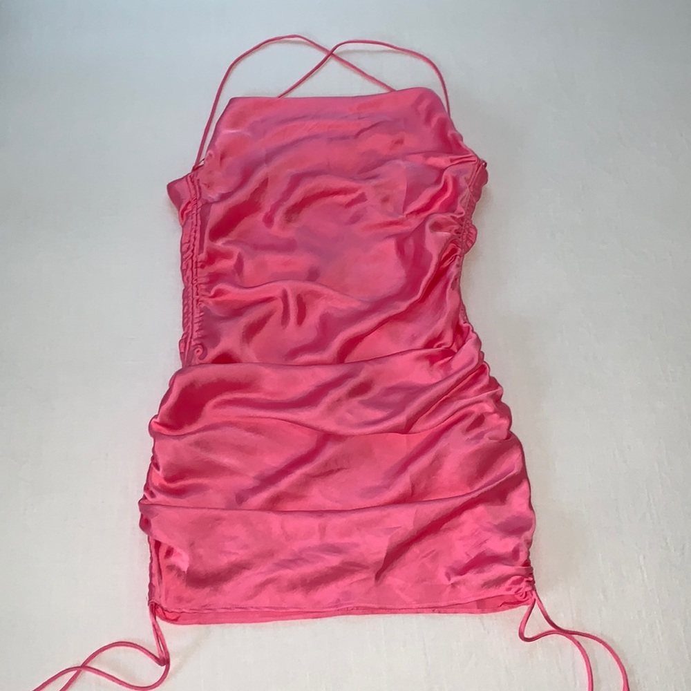 Zara - Satin pink dress!